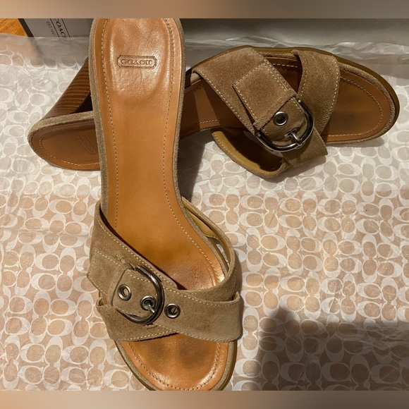 Coach Suede Slide Sandal - Picture 4 of 8